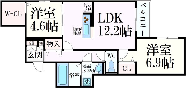 住吉駅 徒歩1分 1階の物件間取画像